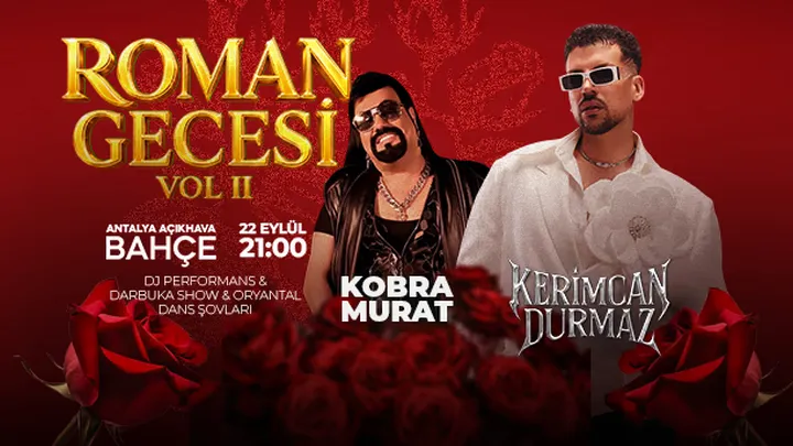 Kerimcan Durmaz & Kobra Murat - Roman Gecesi VOL2 etkinlik görseli